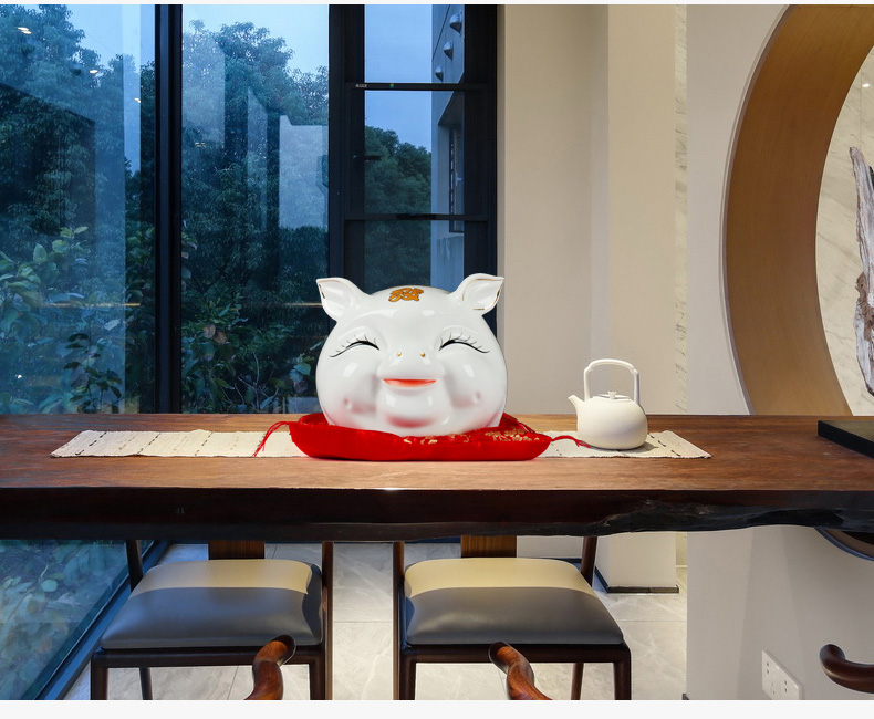 A thriving business ceramic pig save money piggy bank individuality creative furnishing articles home decoration fashion wedding gift