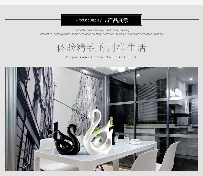 Nordic furnishing articles, household ceramics handicraft ornament wine creative I sitting room picking swan, act the role ofing is tasted