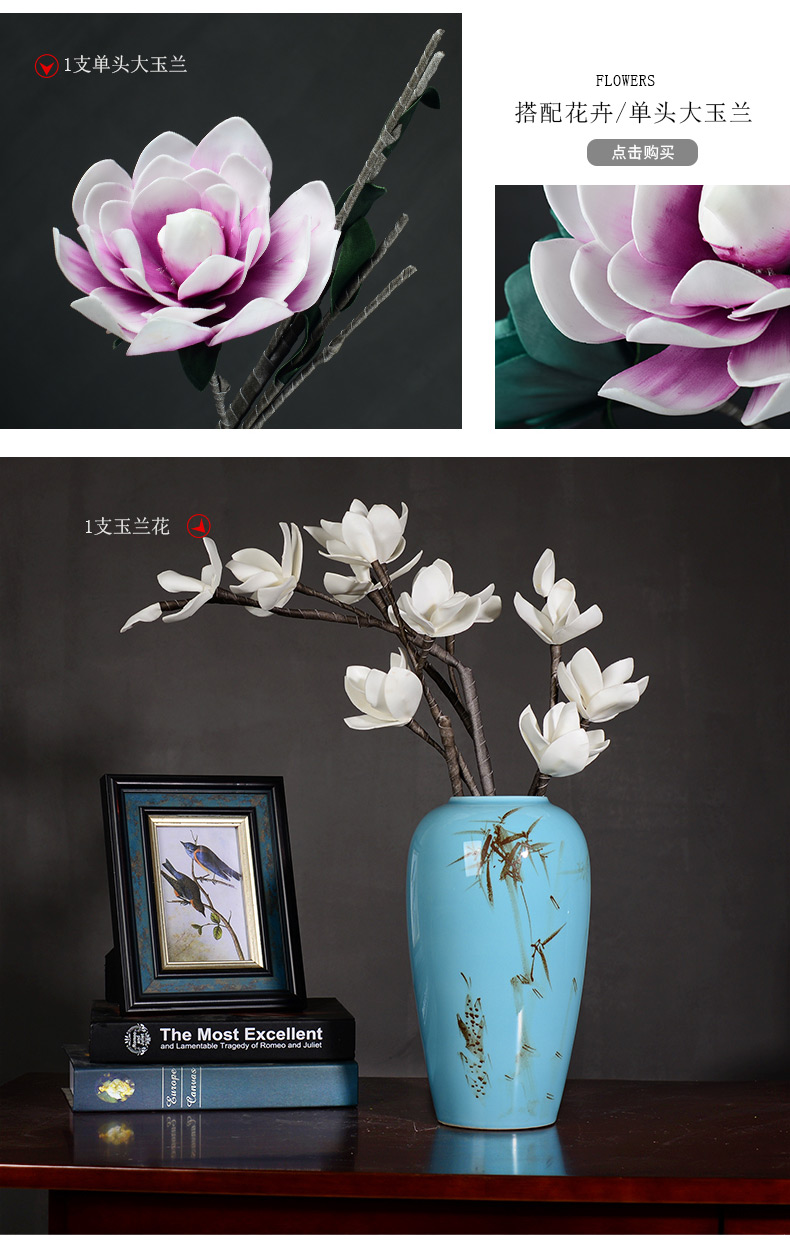 Contracted and I household ceramics creative lucky bamboo vase dried flowers zen sitting room ground adornment flower arranging furnishing articles