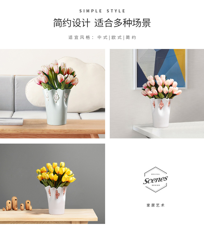 Wine accessories furnishing articles set simulation flower ceramic vases, TV ark, new gift table, I and contracted sitting room