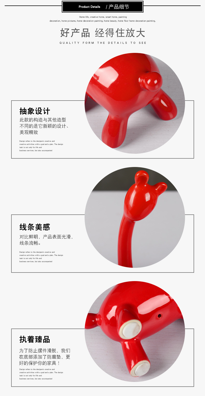 Package mail constant porcelain beauty creative household ceramics of rural household act the role ofing is tasted animal furnishing articles decoration deer decorations arts and crafts