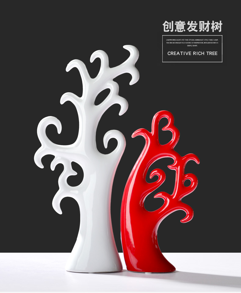 Household act the role ofing is tasted individuality present modern furnishing articles sitting room adornment ceramics decoration creative love tree