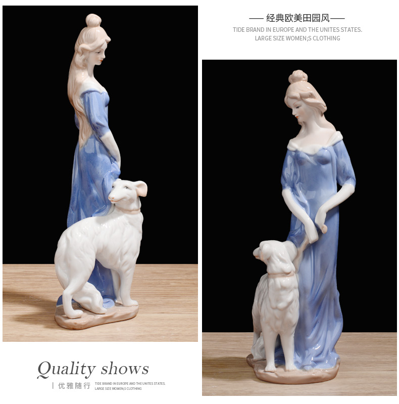 Western women 036 European/furnishings jingdezhen/handicraft/home decoration ceramic its furnishing articles