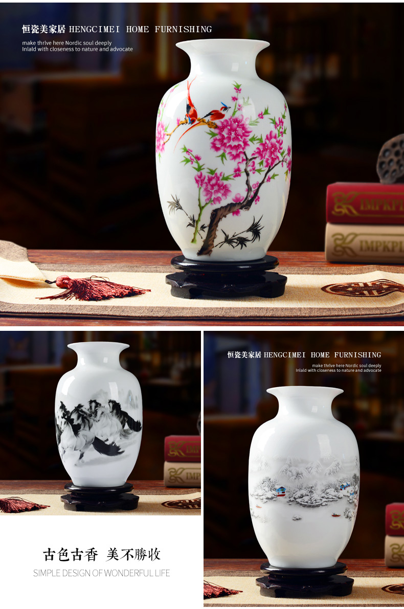 Ceramic floret bottle home furnishing articles sitting room flower arranging Chinese jingdezhen Ceramic flower implement wine TV ark