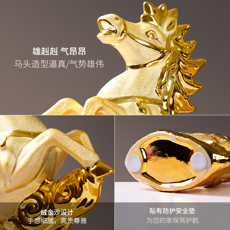 Wine accessories furnishing articles success boss table gilded decoration ceramics handicraft indoor living room office