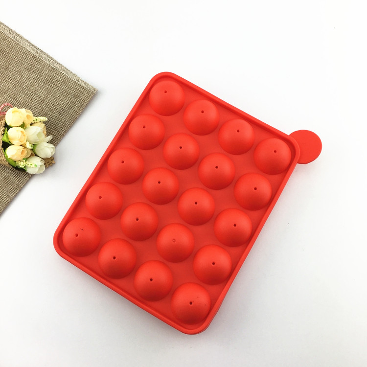 20 Silicone Lollipop Mold Home Cake Mold DIY Cartoon Ball Chocolate Spherical Silicone Mold - Taobao