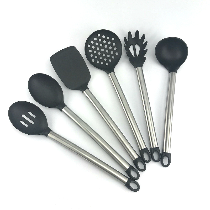 Nylon kitchen utensils non-stick pot special shovel spoon colander spaghetti spoon high temperature kitchen utensils kitchen six-piece set - Taobao