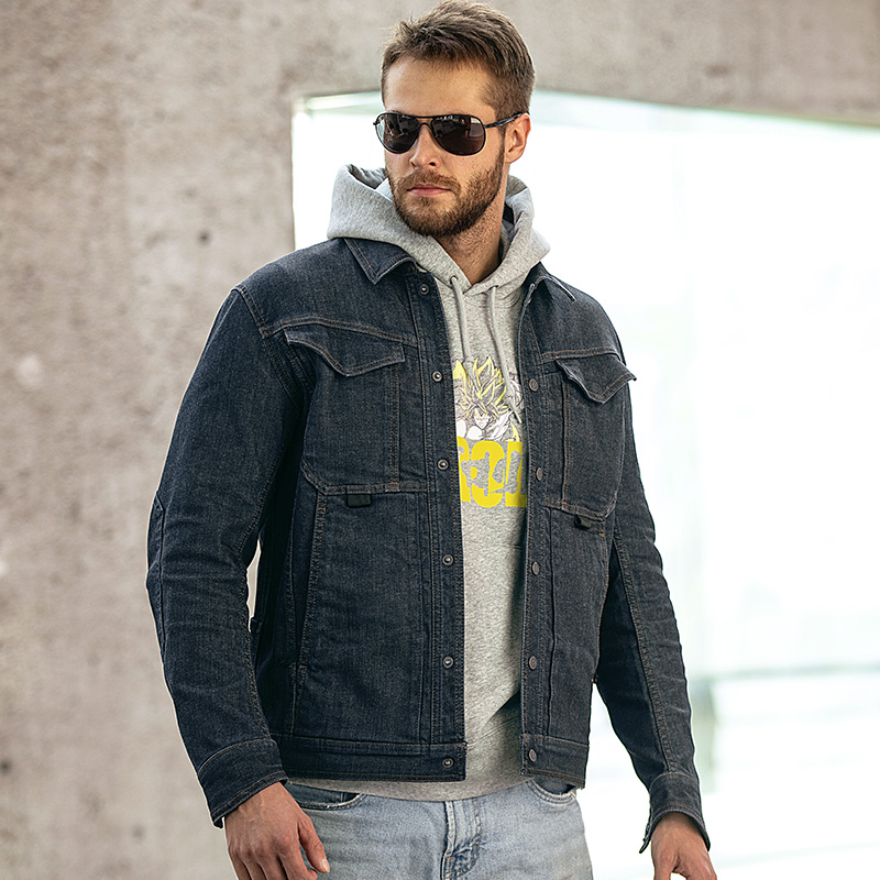 Dragon's Tooth War Riding Denim Jacket Spring and Autumn Men's Lapel Jacket Trend Cargo Casual Versatile Iron Blood Outdoor Top