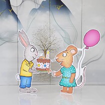 Percy and Pi Bo birthday background kt board small party customization