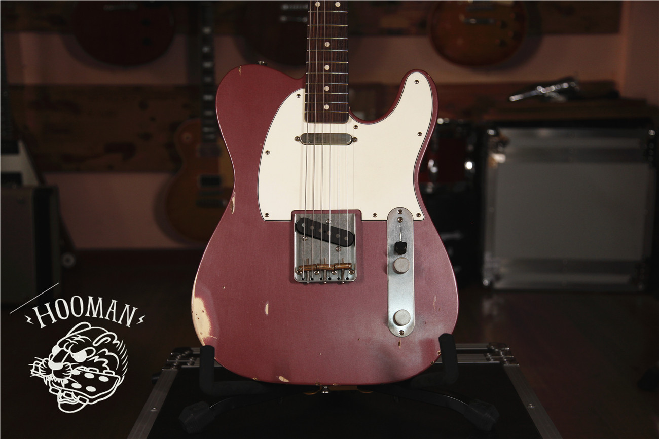 Nash Guitar Telecaster T63 Burgundy Red Mist MH Headstock Color