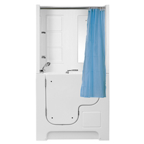 Disabled bathtub elderly sitting small bathtub baffle splash-proof massage acrylic heating door panel side door