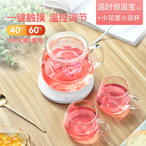 Biological constant temperature tea set Teapot glass pot base tea set Household insulation constant temperature kettle Heat-resistant teacup