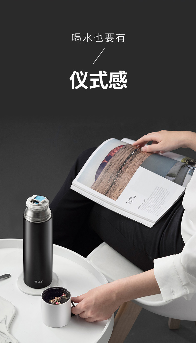 物生物 高颜值304不锈钢保温杯 350ml/500ml 图9