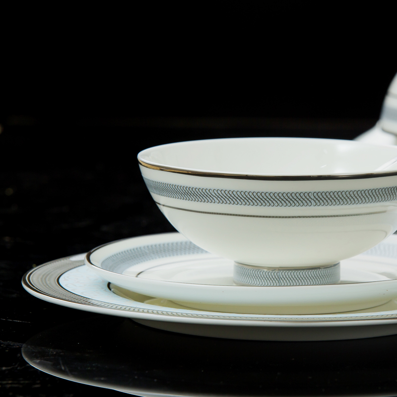 Far industry - European - style key-2 luxury ipads porcelain tableware suit dishes of jingdezhen ceramic porcelain gift set blue dream