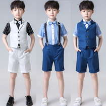 Six-1Children Show Class Grand Choir Boy Show Costume Kindergarden Bandstrip Pants Set