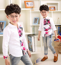 Han Boy Spring Shirt 2018 Spring Clothing New Childrens Fashion Shirt Babys Pure Color Blade Costume