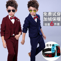 Childrens Suite Boys Suite Han Flower Child Dress Pure Color Set Piano Show Clothes Fall Winter and Thick