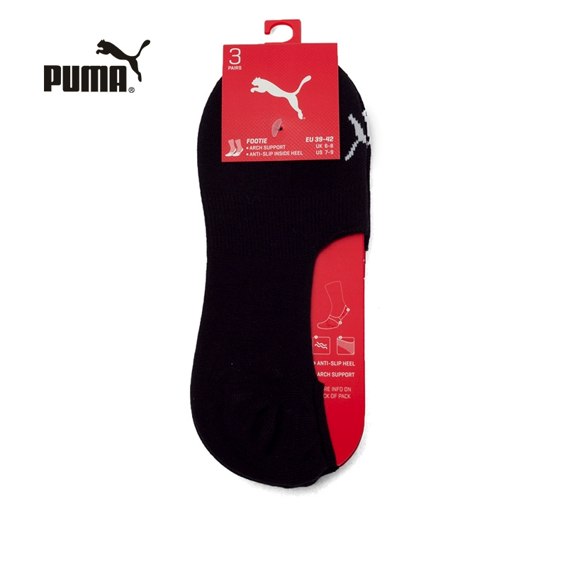 PUMA Hummer vớ unisex nam vớ nữ vớ thể thao thấp đen tuyền đen đơn giản vớ thuyền 90690401 - Vớ thể thao