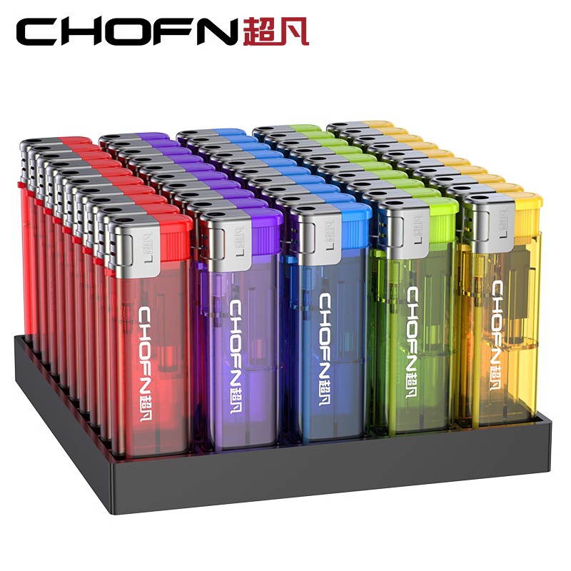 50 lighters Ming fire common household disposable transparent wholesale windproof high-end custom-made custom-made printed word-Taobao