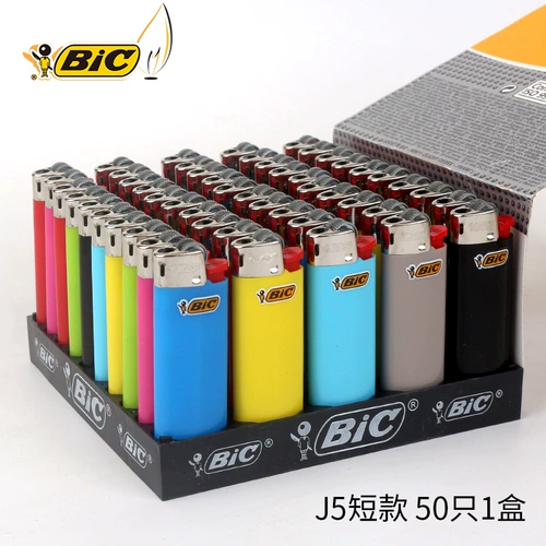 Вся коробка из 50 французского бика BIC зажигалка J5/J3/J6 Пластиковое одноразовое газовое колесо зажигало