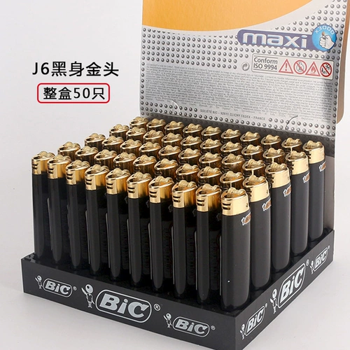 Вся коробка из 50 французского бика BIC зажигалка J5/J3/J6 Пластиковое одноразовое газовое колесо зажигало