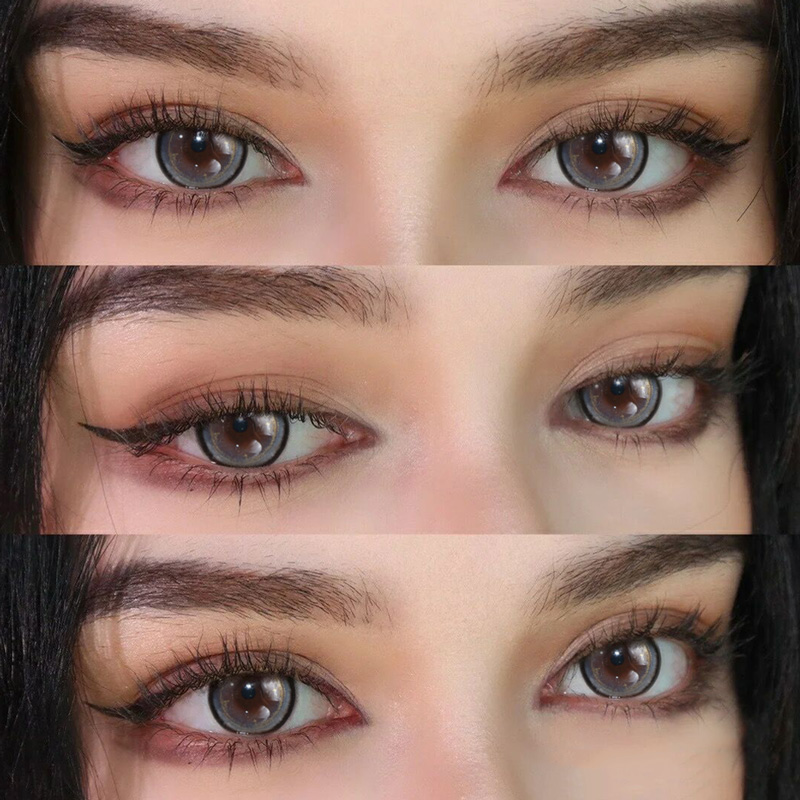[14.5Mm] Yogurt Burst Beads (Tears Flash Gray) [Tender Tear Eyes & First Love Feeling]Gold powder violet Beautiful pupil Annual throw female Size diameter Half a year quality goods Ai Jing Star dew purple contact lenses Sun throwing EM
