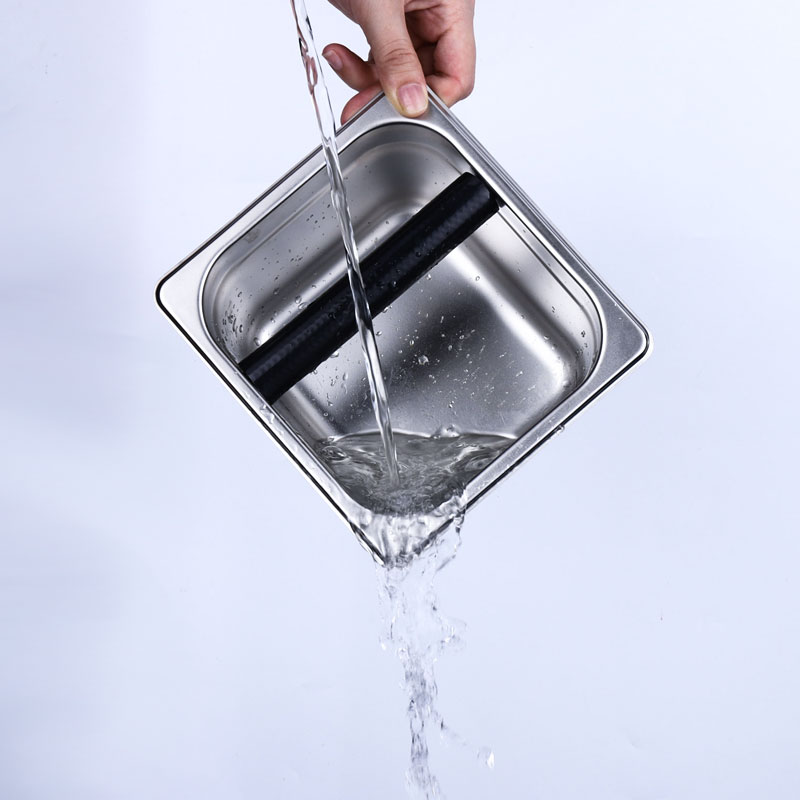 Stainless Steel Powder Residue Barrel Coffee Powder Slag Case Banging Trough Waste Residue Box Milk Tea Coffee Matching