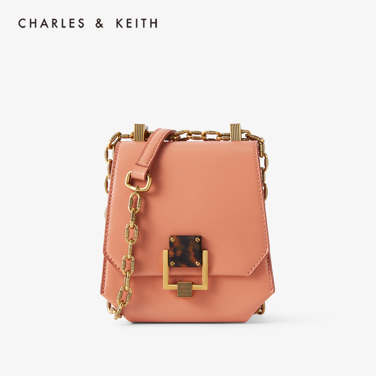 CHARLESKEITH geometric package CK280270481 ladies metal buckle chain