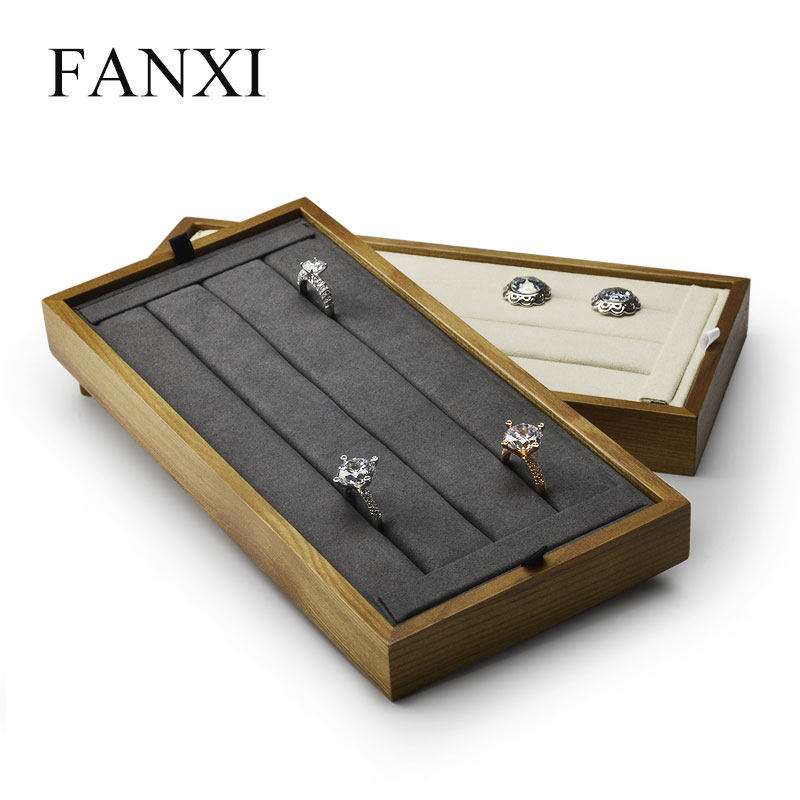Fanxi FANXI solid wood jewellery disc ring Jewellery Entrusted Disc Necklace Pendant Display Disc first decorated case disc P038