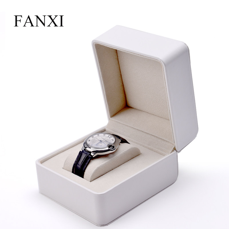 Fanxi FANXI WATCH BOX PU LEATHER CAR LINE CRAFT GIFT PACKAGING BOX HANDWATCH Watches Containing box rounded corners H013