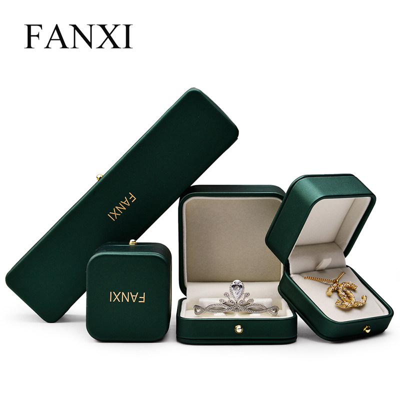 FANXI New ring box Dark green pendant bracelet Necklace box Gift box storage box Wedding