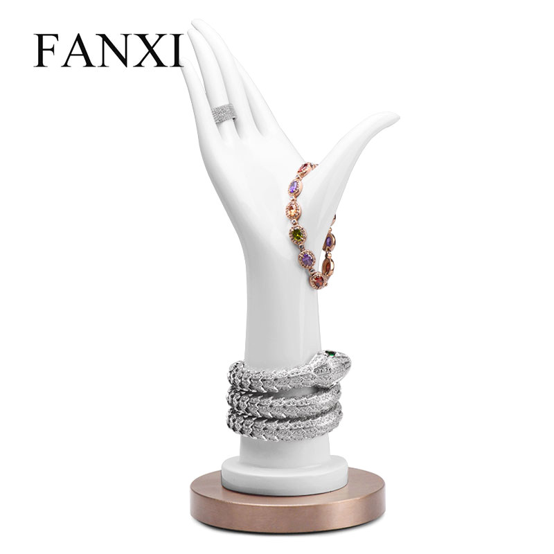 Fanxi FANXI Jewelry Shelf Special Cabinet With the same white hand-made shelf Rings Show Shelf Hand Type Display Racks JS044