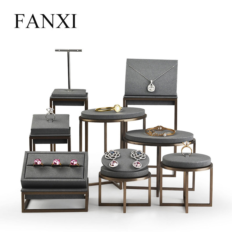 Fanxi FANXI JEWELLERY SHOW RACK METAL RING NECKLACE EARRINGS JEWELLERY SHOP WINDOW DISPLAY SHOW PROPS JS002