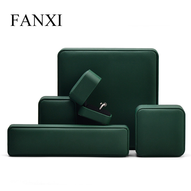 Fanxi FANXI new ring box ink green pendant bracelet handmade necklace box containing box gift box H077