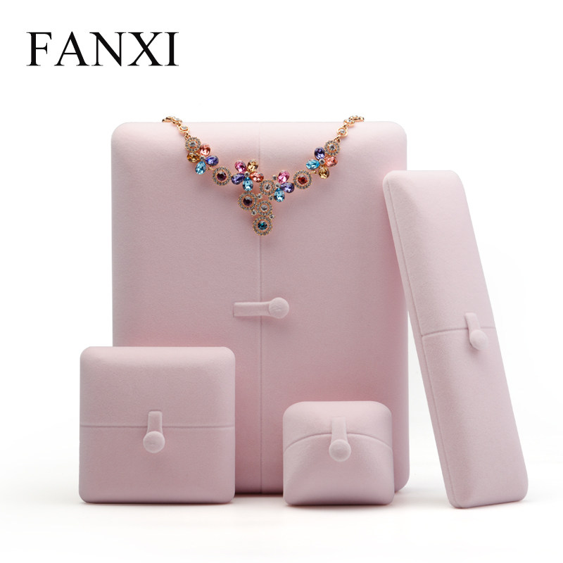 FANXI RING BOX WEDDING FIRST ACCESSORIES BOX EAR STITCH NECKLACE JEWELLERY GIFT BOX BRACELET BOX TENDER PINK H052
