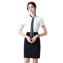 2024 Summer New Professional Skirt Womens Fashionable Temperament Goddess Style Two-piece Short Sleeve Teacher Civil Servant Examination