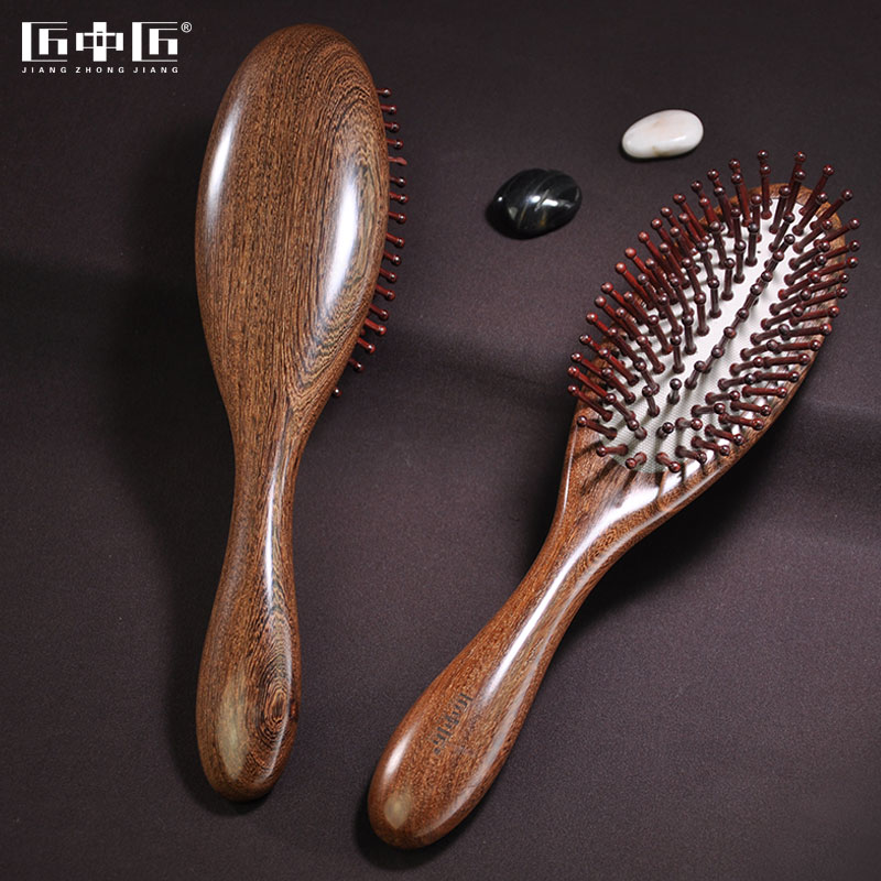 Artisan Artisan Air Cushion Comb Woman Air Bag Comb Massage Scalp Gold Silk Sandalwood Comb Large head Meridian Comb