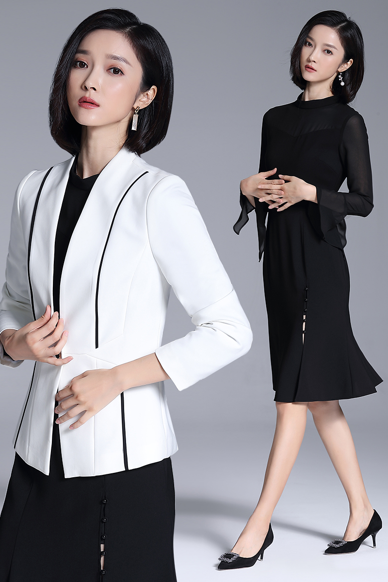 職業(yè)裝氣質(zhì)女神范商務(wù)套裝高端工作服時尚西裝套裙工裝連衣裙正裝
