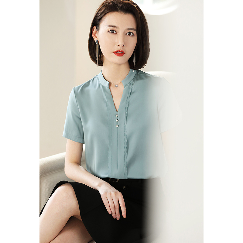 Silk Belle ngắn tay chuyên nghiệp bộ của phụ nữ thời trang mùa hè cao cấp bảo hộ lao váy nữ thần Fanol kinh doanh mặc chính thức