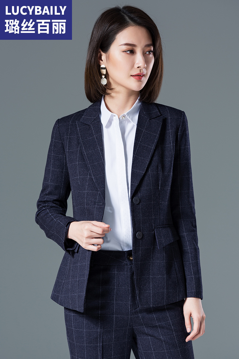 格子西裝套裝女英倫風(fēng)新款裝氣質(zhì)西裝寬松休閑時尚職業(yè)工裝