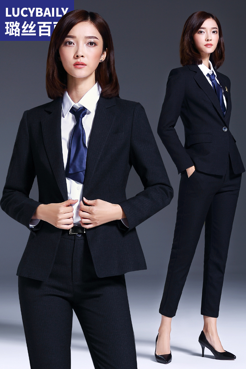 璐絲百麗西裝套裝女士時尚正裝西服商務(wù)白領(lǐng)工裝工作服氣質(zhì)職業(yè)裝