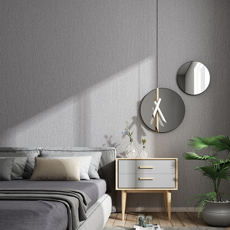 Minimalist colour wallpaper Nordic grey Living room Bedroom TV Background wall Paper Boutextured Pure Clothing Shop Waterproof 3d