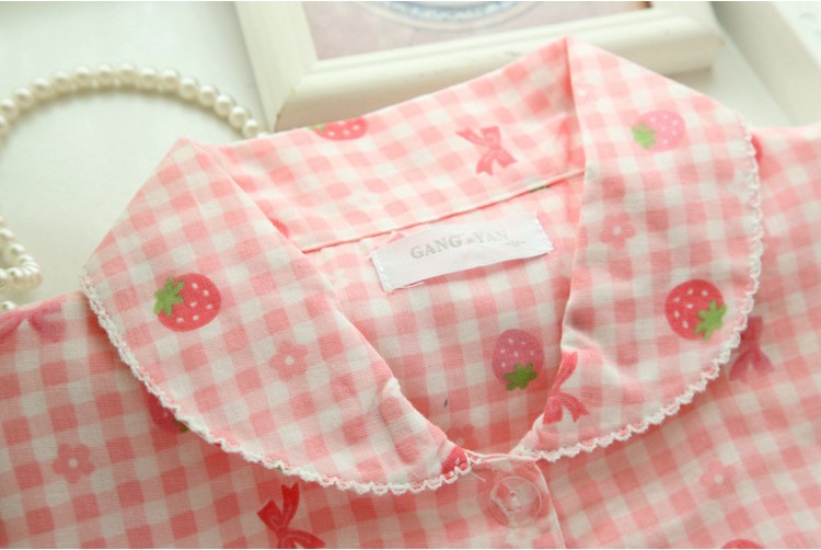 Dễ thương bông gạc cha mẹ và con mặc đồ ngủ dài tay cotton mùa xuân và mùa thu mẹ và con mặc quần áo nhà trẻ em đồ ngủ cô gái đồ bộ