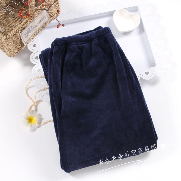 Mùa thu và mùa đông flannel nam và nữ ngủ quần dày ấm để thư giãn kích thước lớn đảo nhung nhung nhà nhung quần legging nam