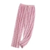 Quần sọc Nhật Bản quần flannel mùa thu và mùa đông lông cừu san hô ấm phần dày Đảo nhung ngủ quần nữ quần tây Quần tây