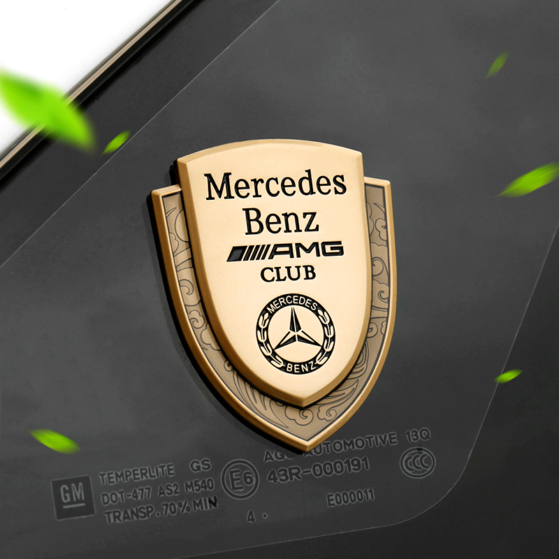 Mercedes-Benz logo E300L window side logo C200L modification decoration GLC260L Interior supplies Class A GLA sticker s