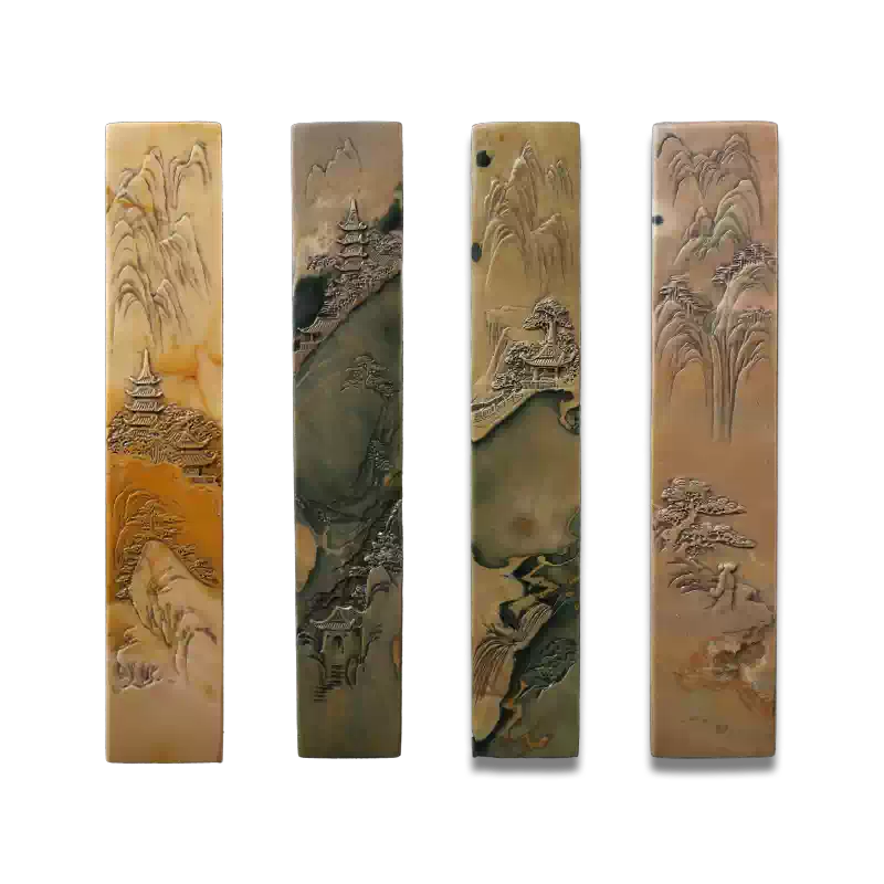 國家非遺1982年制清乾隆老墨版制《萬壽無疆》曹素功收藏老硃砂墨塊高檔