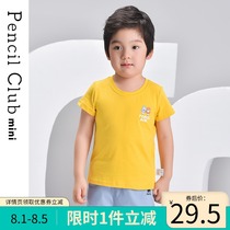 Pencil club Childrens clothing Boys thin t-shirt Childrens baby short sleeve Childrens top loose summer 2021 new