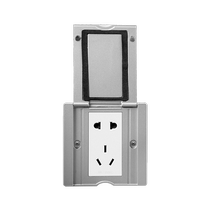 Ground socket hidden waterproof clamshell ultra-thin multi-functional five-hole black 86 bottom box ground socket with network cable interface