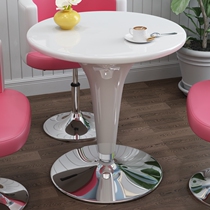 Simple small round table to negotiate reception balcony leisure table and chair combination coffee milk tea shop tea table table